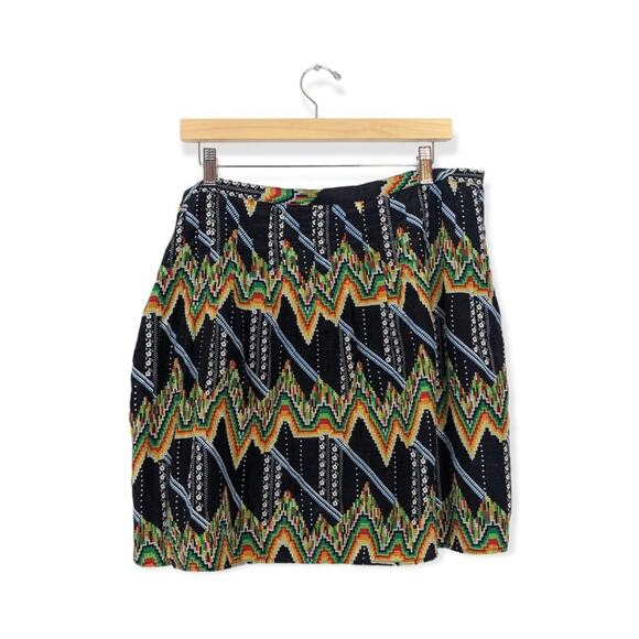 Twelfth Street By Cynthia Vincent Silk Blend Multicolored Patterned Skirt - Picture 2 of 7